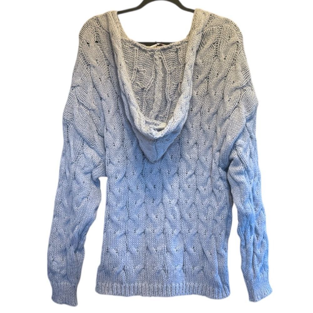 Gray Cable-Knit Hooded Sweater NWT - Woven Right - Picture 15 of 15